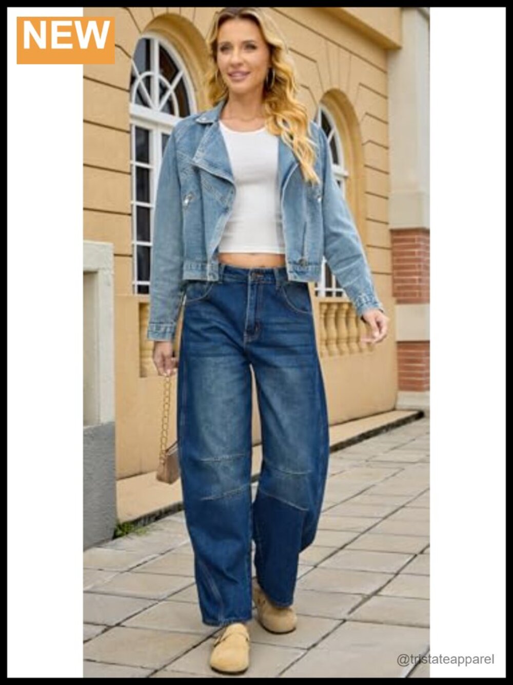 Wide Leg Mid Rise Baggy Boyfriend Jeans Y2k Denim Ankle Pants - Picture 2 of 6